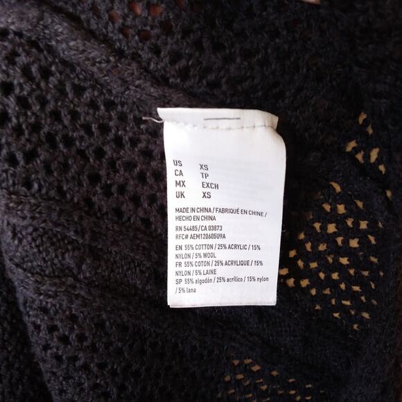 American Eagle Womens XS Ombre Sweater Cotton Wool Blend Gray Blue Loose Knit - Picture 5 of 9